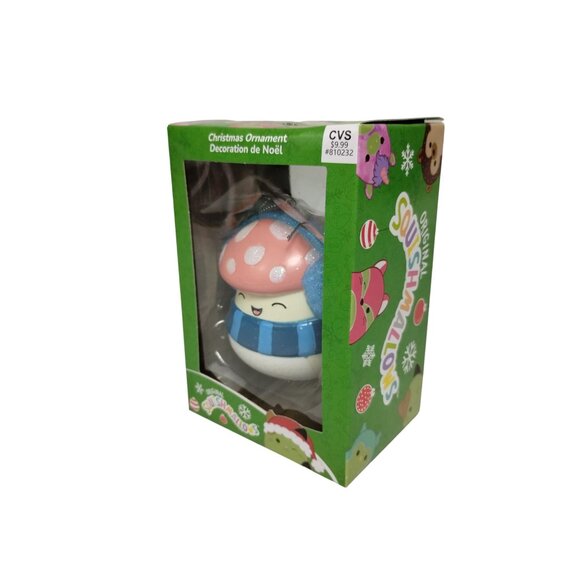 Squishmallows Malcolm Mushroom 3 in Christmas Tree Holiday Ornament Kurt Adler - Picture 3 of 8